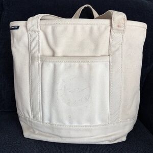 Lands' End Open Top Canvas Tote Bag